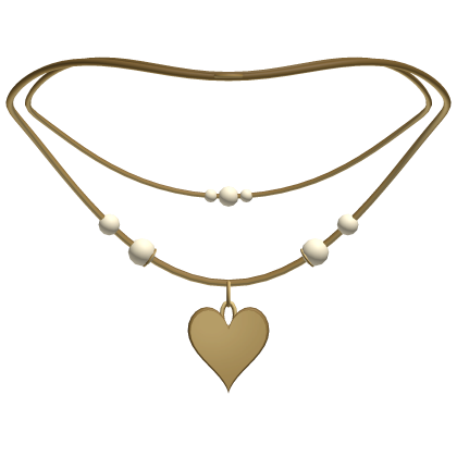 cute layered heart necklace gold