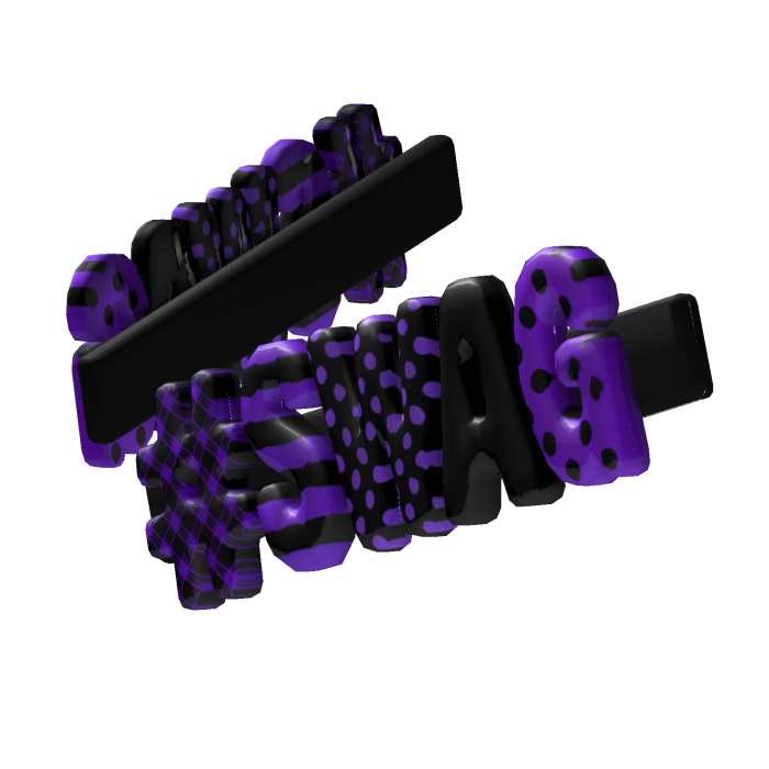 Purple " SWAG " hairclips V2