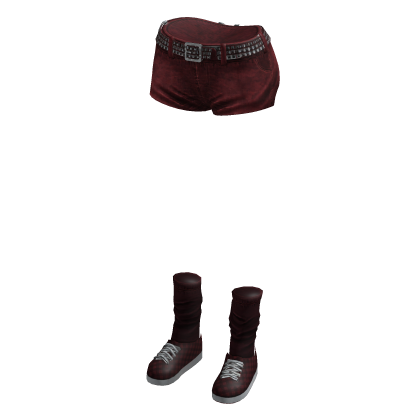 Red Cute Denim Shorts w/ Shoes thumbnail