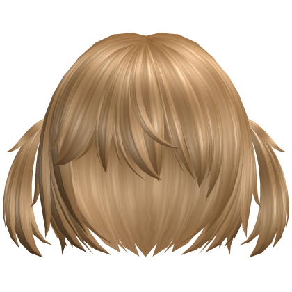 ♡ kawaii short golden brown cat hair w pigtails Roblox item