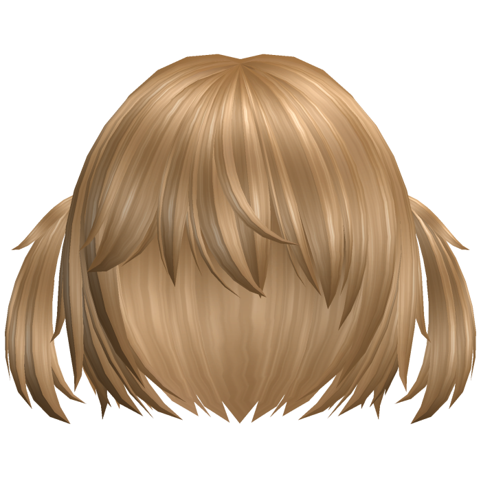 ♡ kawaii short golden brown cat hair w pigtails