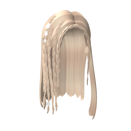 Platinum Starry KPOP Girl Braided Split Hair Roblox item