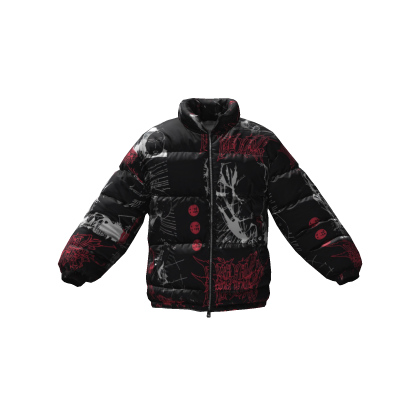 Black Down Puffer Jacket Winter 