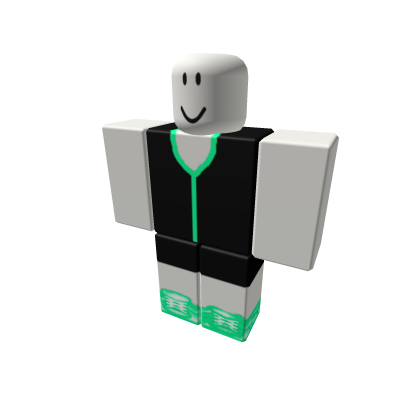 Jordan 23 Black and Green Outfit Roblox asset preview