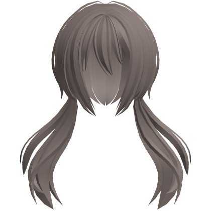 moe jellyfish anime flowy ponytails ash brown