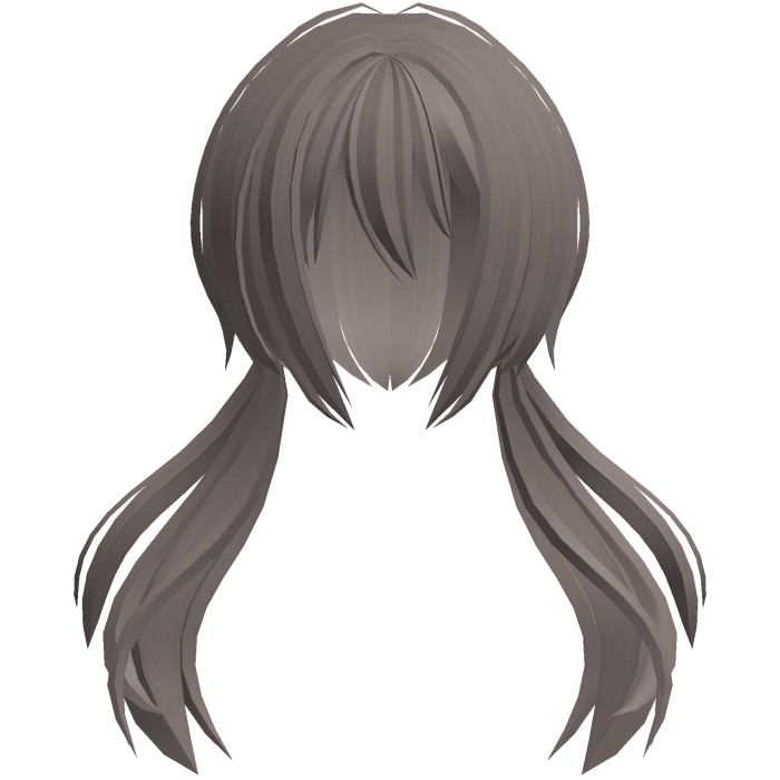 moe jellyfish anime flowy ponytails ash brown