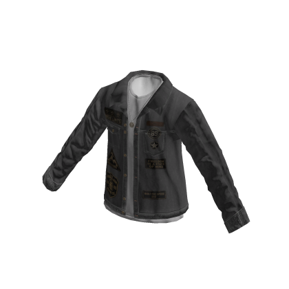 Open Button Up & Layered Tee (Charcoal)
