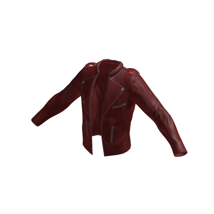 Red Leather Moto Jacket