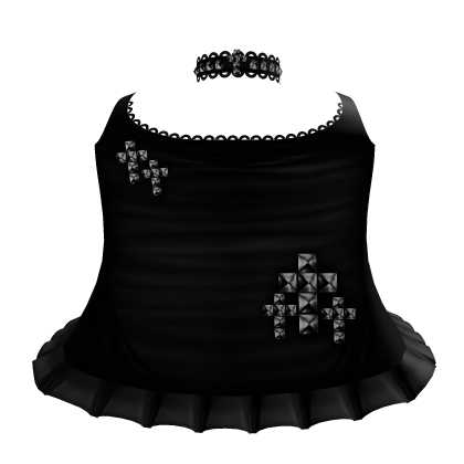Gothic Black Studded Cross Dress