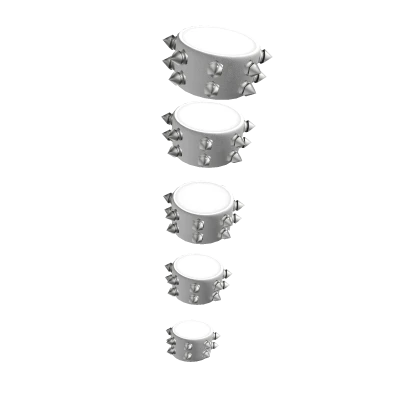 Right Leg Spikes Silver Leather White Cyberpunk | Roblox