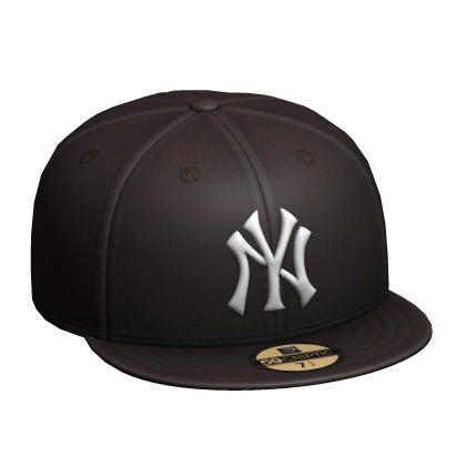 Oversized NY Fitted Cap Brown
