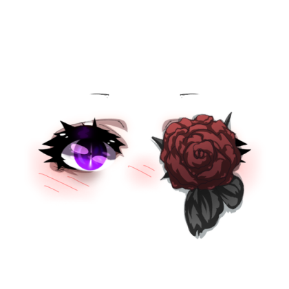 Purple Chibi eyes W Rose Roblox decal