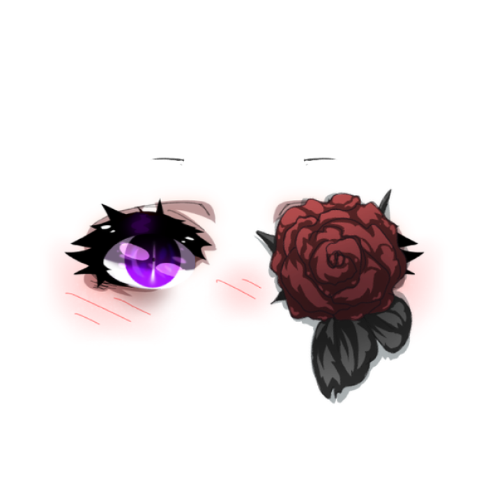 Purple Chibi eyes W Rose Roblox decal