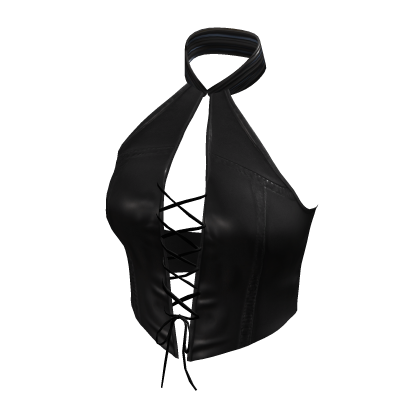 Leather Crop Top (Black)