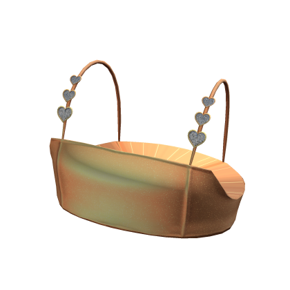 Lovely Heart Crop Top - Gold thumbnail