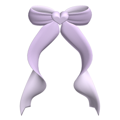 cute curly back bow purple