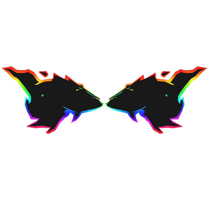 Cartoony Shadow Aura Wings Rainbow