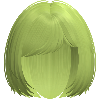 gothic wispy messy short bob in green