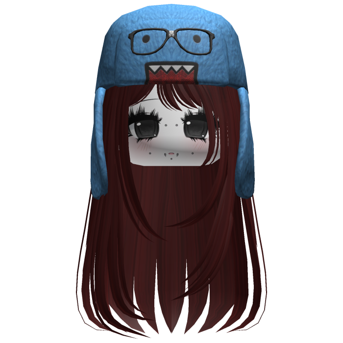 Domo Long Girl Hair Dark Red V5