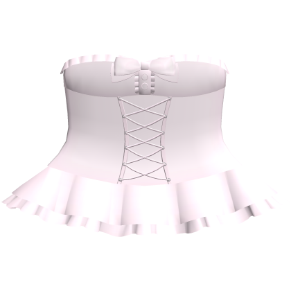 pretty cute pink ruffled princess laced corset Roblox item