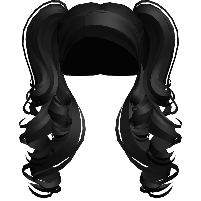 Fluffy Curly Latina Pigtails Black