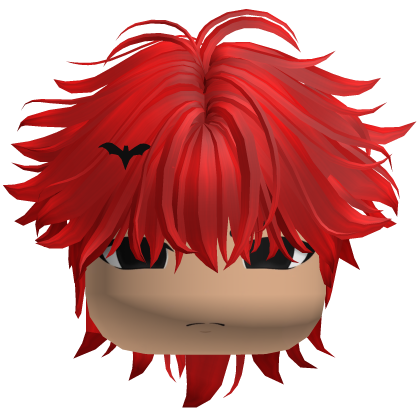 🎃 Messy Emo Halloween Boy Hair (Red) Roblox item