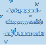 -Lyrics apparel-