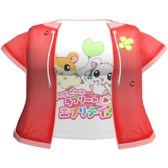 ♡ hamtaro red clover jacket