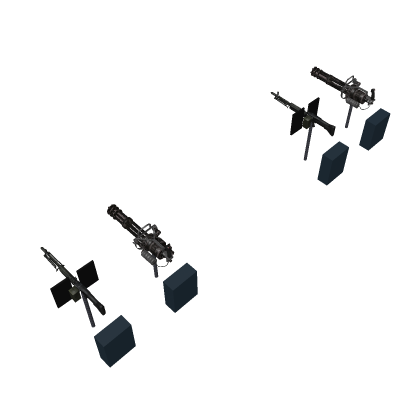 MGT Machine Guns Turrets Model Mesh Minigun Auto