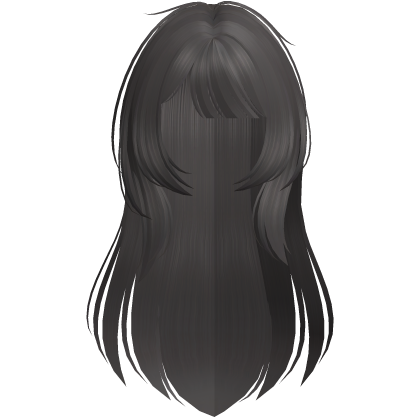 ♡ cute long messy ash brown hair w bangs Roblox item