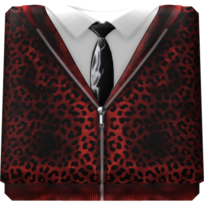 Red Leopard Y2K Zip Jacket Roblox item