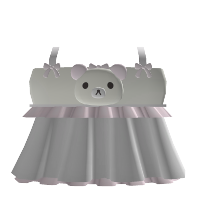 Cute Kuma Bear Dress With Pink Bows Roblox item