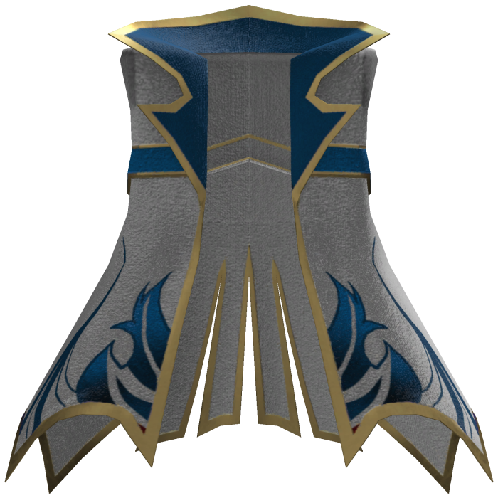 Royal Knight Coat - White Blue