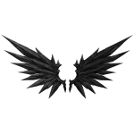 Black Spiky Stone Wings