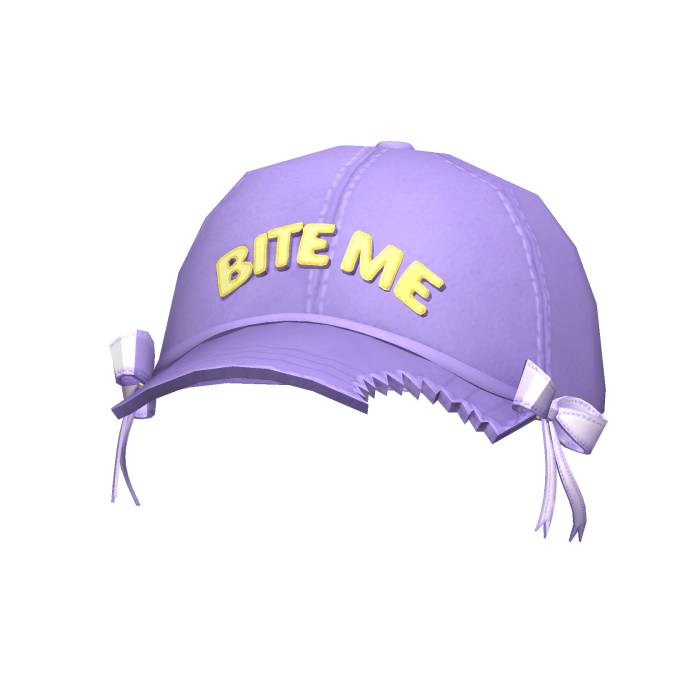 [NEW 🚨] "BITE ME" Cap with Bows in Purple/Yellow