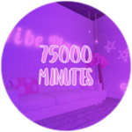 75000 minutes played