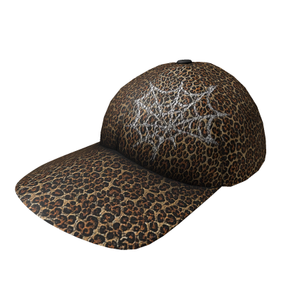 Y2K Leopard Spiderweb Backwards Cap