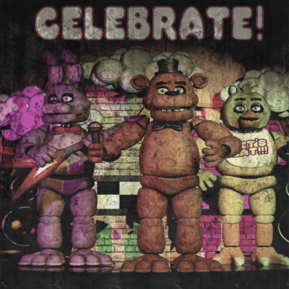 FNaF 1 Celebrate Poster (Aged) Roblox decal