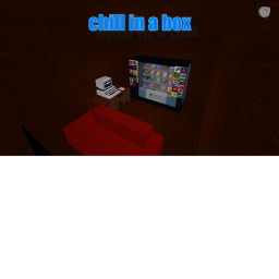 chill in a box with a tv