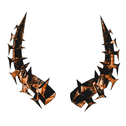 [ANIMATED] Halloween Orange Glitch Spiked Horns