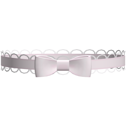 ♡ : cute pastel pink lace bow choker Roblox item