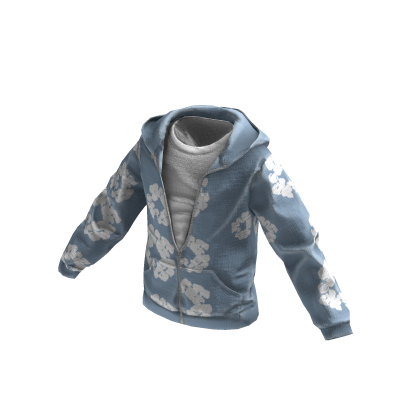 Designer Tears Hoodie Light Blue thumbnail