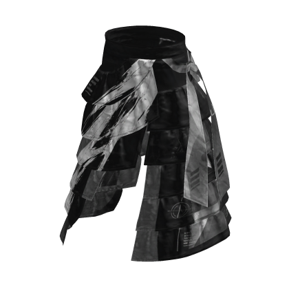 Black Y3K Monochrome Layered Tech Pants [PBR]