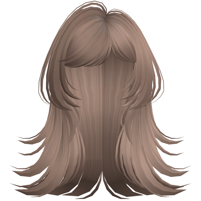 Messy Layered Long Hair (Milktea Brown)
