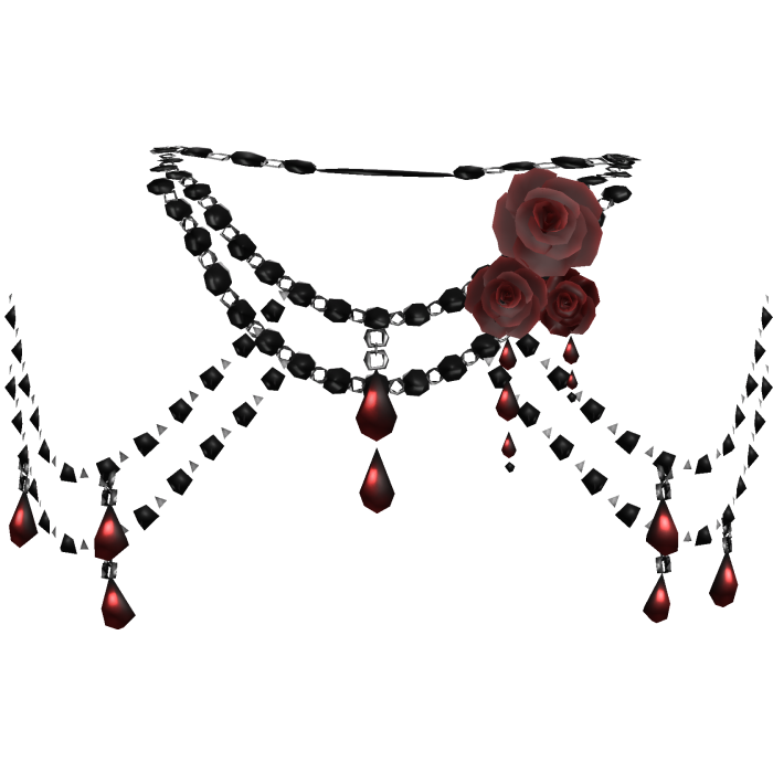 Black Body Front Jewelry w Red Roses 3.0