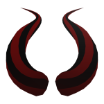 Ascended Crimson Striped Curl Big Horns