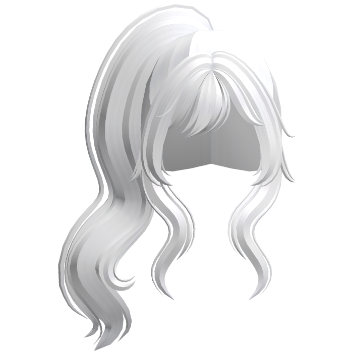 Cute Pretty Wavy Side Hair (White)