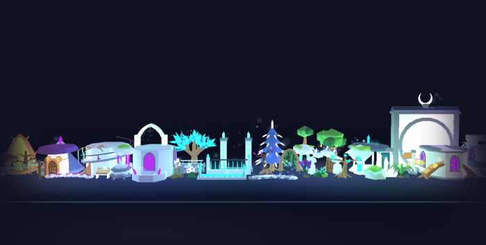 Low Poly Fantasy Pack x60 Crystal Tree Portal Rune preview 1