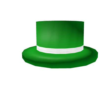 Green Top Hat with White Band - Roblox
