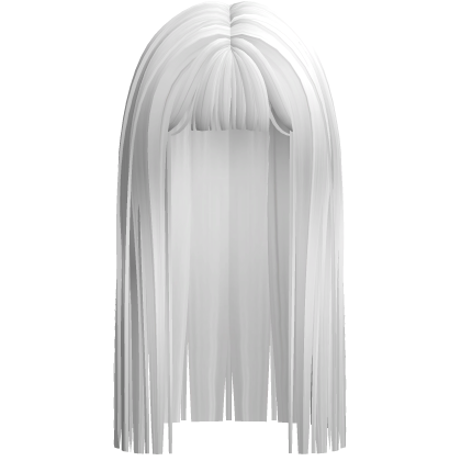 ♡HIME♡ ♡ white long straight hime cut anime hair - Roblox